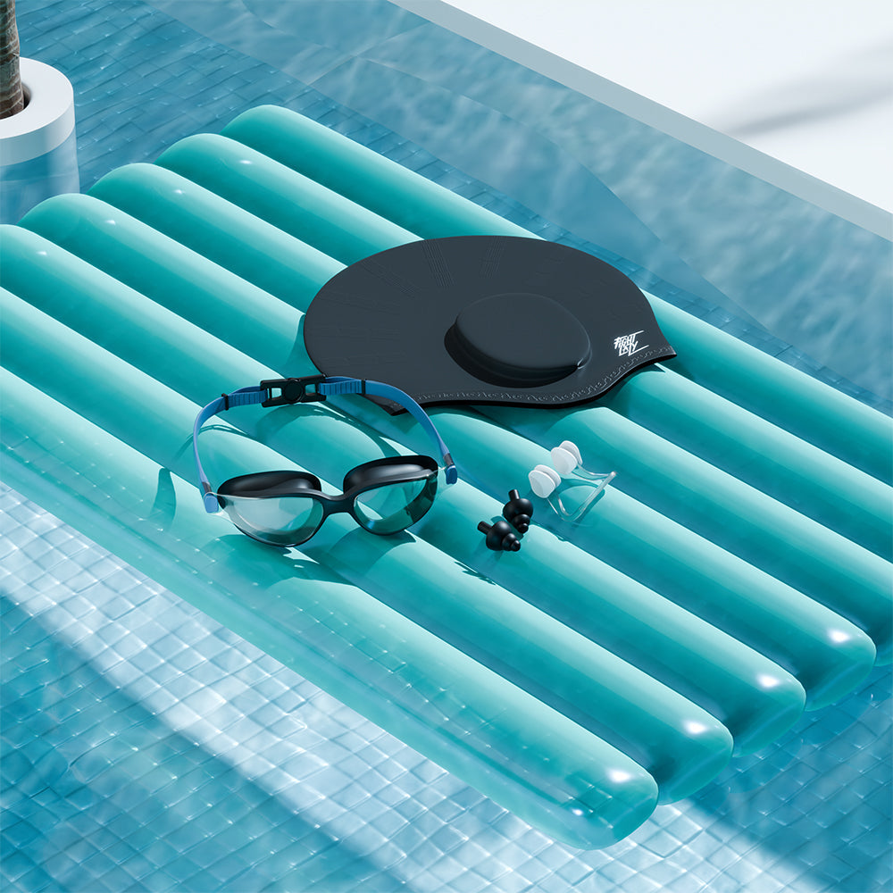 Lifelong Swimming Combo for Men - Goggles, Cap, Nose Clip(Blue)