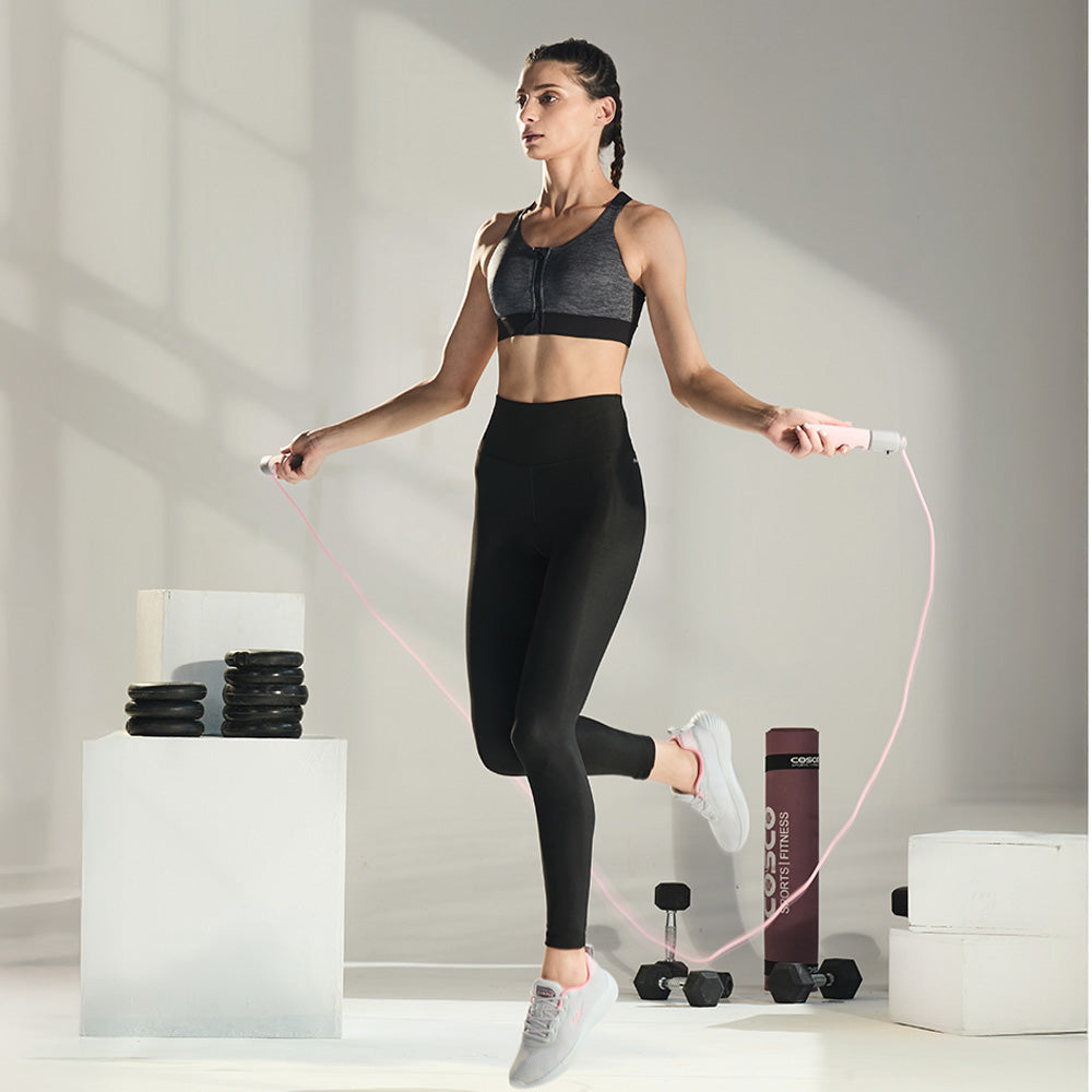 Lifelong Adjustable Skipping Rope with Counter – 290cm PVC Jump Rope (Pink)