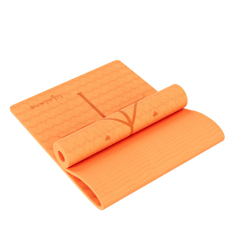 Lifelong TPE Material Yoga Design Mat with bag for Women & Men|6mm