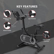 🔹 Spin Bike with 7kg Flywheel, 120kg Capacity & 12-Level Resistance