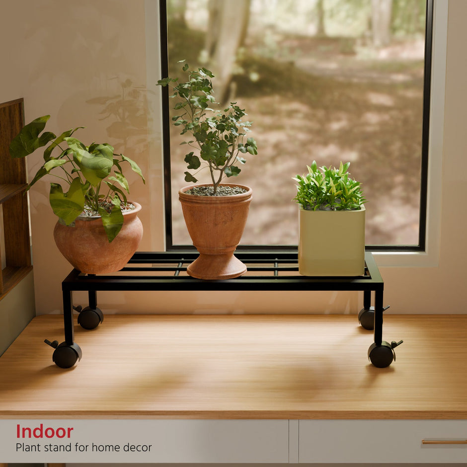 Lifelong Heavy-Duty Metal Plant Stand with Wheels