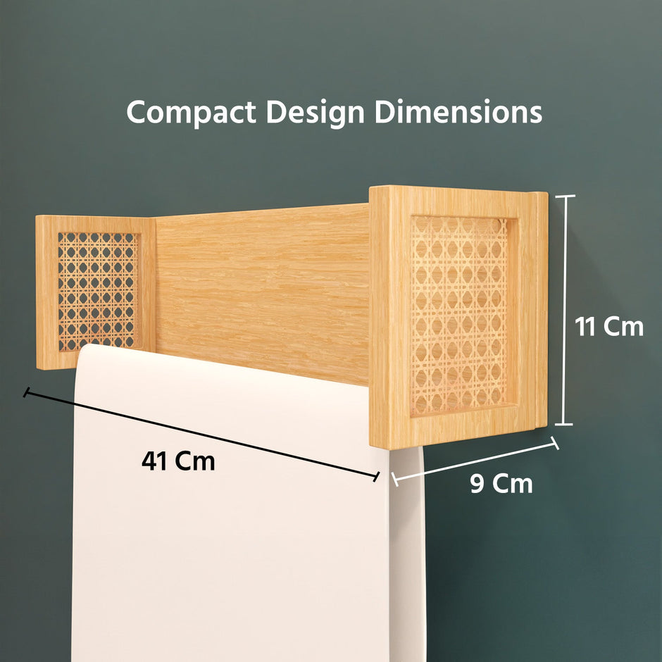 Towel Holder for Bathroom | Durable & Stylish Bamboo Rattan Bathroom Towel Rack & Hanger | Solid & Multipurpose Stand