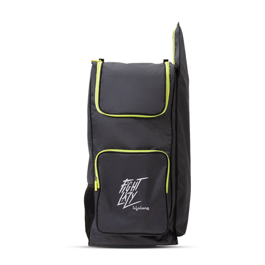 Lifelong Cricket Kit Bag | Dedicated Bat Pocket | Durable Construction | Adjustable Shoulder Straps - Grey Colour