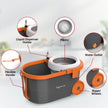 Lifelong 12L Spin Floor Mop Set with Bucket with 360 Degree Spinner, Floor Cleaning & Mopping System, Microfiber Refills (Orange, LLMOP901)