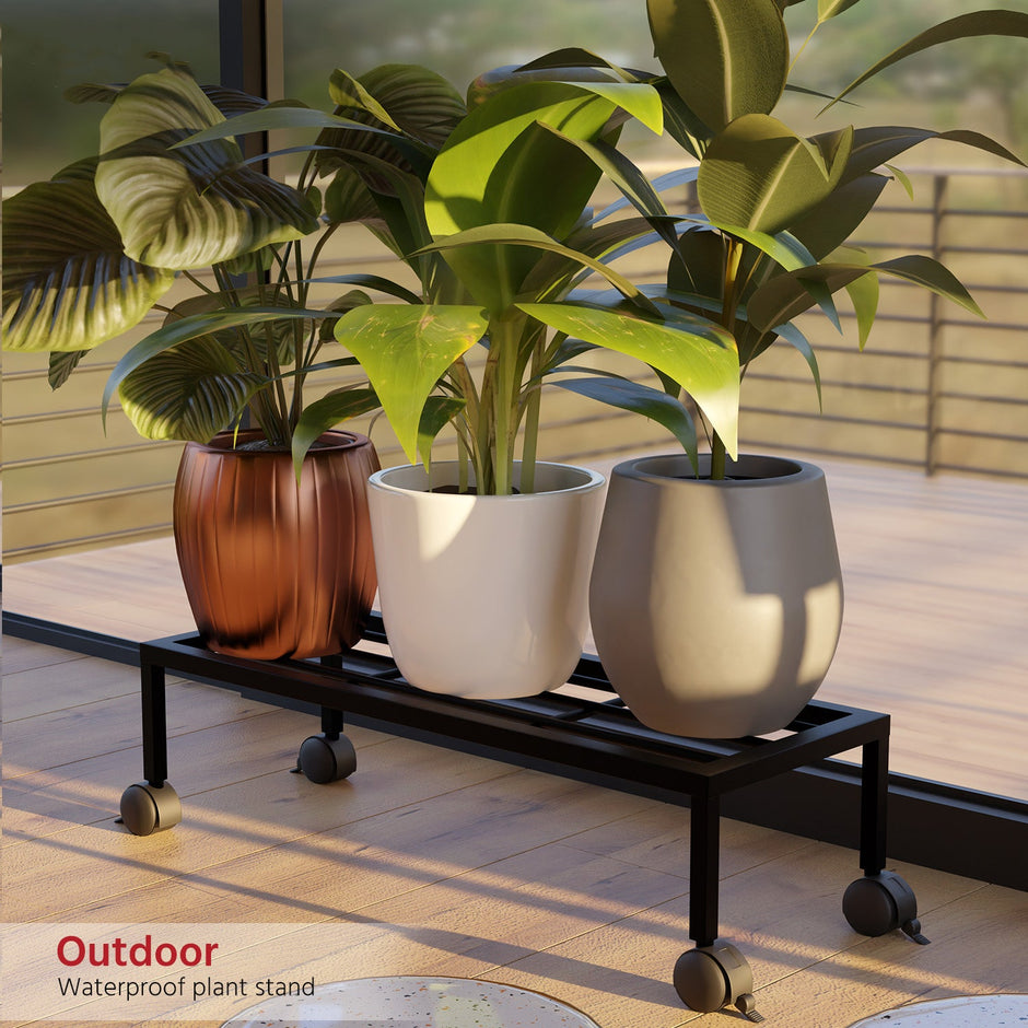 Lifelong Heavy-Duty Metal Plant Stand with Wheels