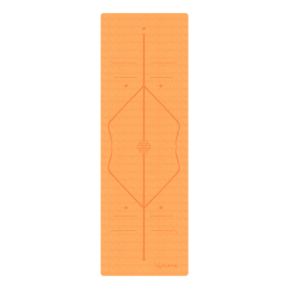 Lifelong TPE Material Yoga Design Mat with bag for Women & Men|6mm