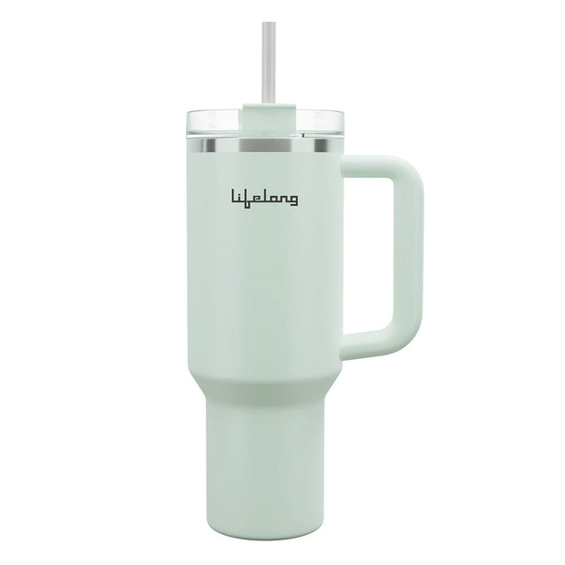 Double Walled Vacuum Insulated Tumbler with Handle 1200ml- Retro Mint