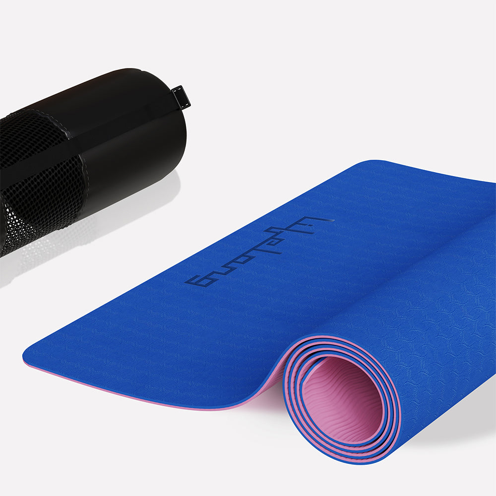 Lifelong Dual Color Yoga mat for Women & Men TPE Material 6mm Anti-Slip Yoga Mat for Gym Workout Exercise Mat for Home Gym