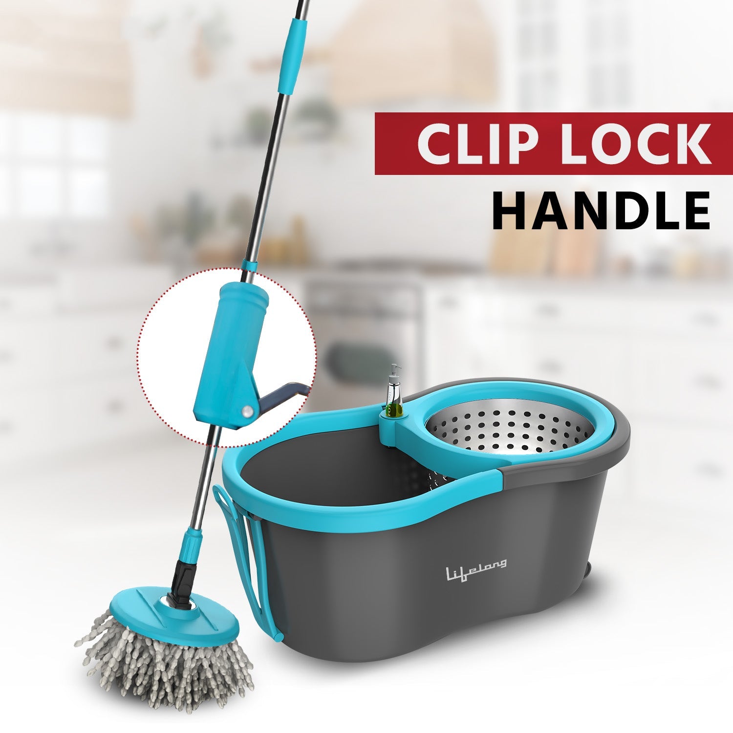 Lifelong LLMOP902 Steel Spin MOP with Trolley