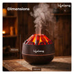 Lifelong Bonfire Home Humidifier & Essential Oil Diffuser | 300ml Tank Capacity |Ultrasonic Aromatherapy for Home, Office & Bedroom with Soothing Light for Relaxation| Essential Oil Fragrance Diffuser