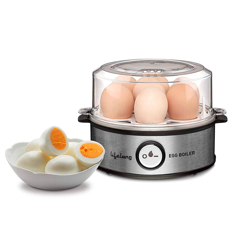 Lifelong 360W Electric Egg Boiler | 7 Eggs | 3 Boil Modes | Steel Body | Auto-Off | Easy to Clean