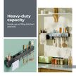 Lifelong Wall-Mounted Kitchen Storage Organizer Rack with Hooks, Knife Holder, Towel Rod, Storage Baskets & Shelf