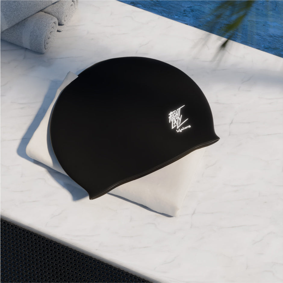 Silicone Swimming Cap Unisex Soft Waterproof for ADult Men, Women( Black)