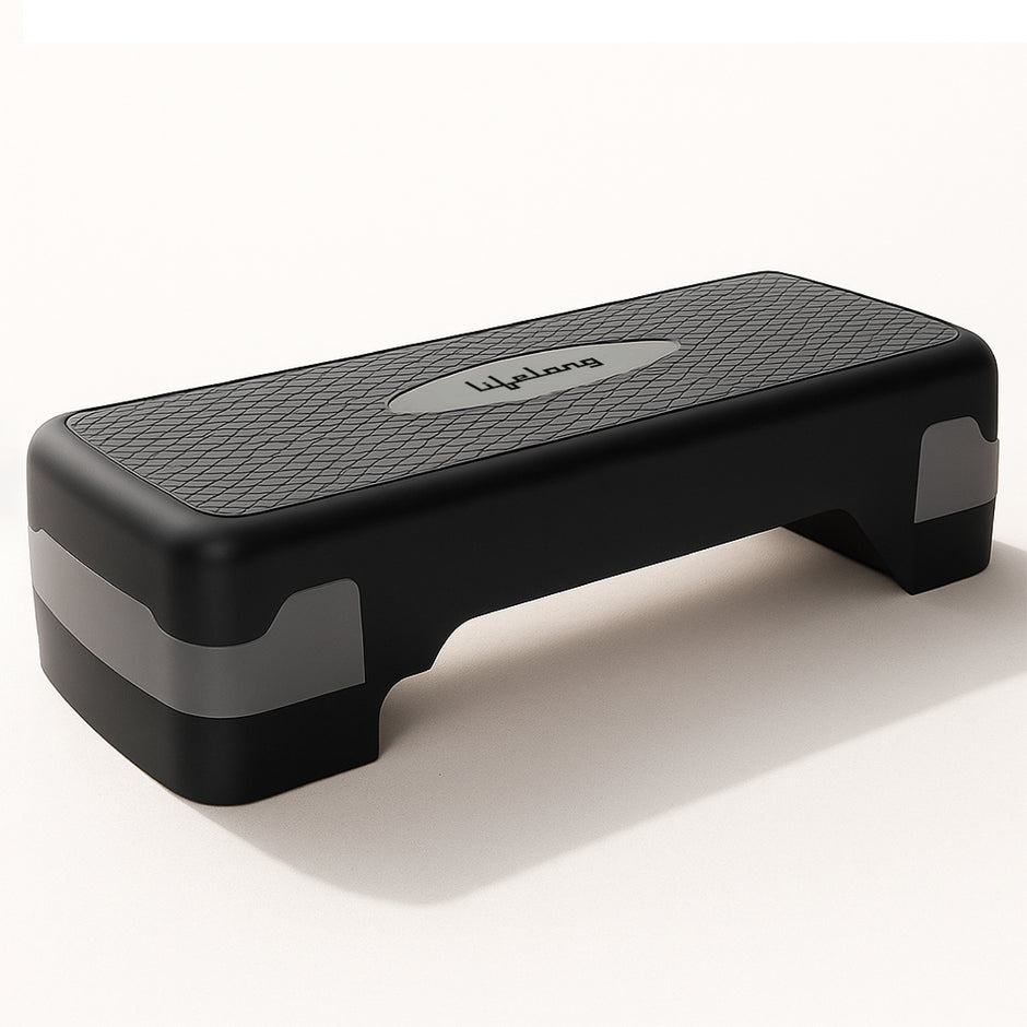 Lifelong Polypropylene Exercise Fitness Stepper for Exercise, 200kg (Black & Grey)