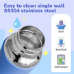 Lifelong Stainless Steel Anti-Colic Feeding Bottle 250ML – BPA Free, Leakproof (Blue)
