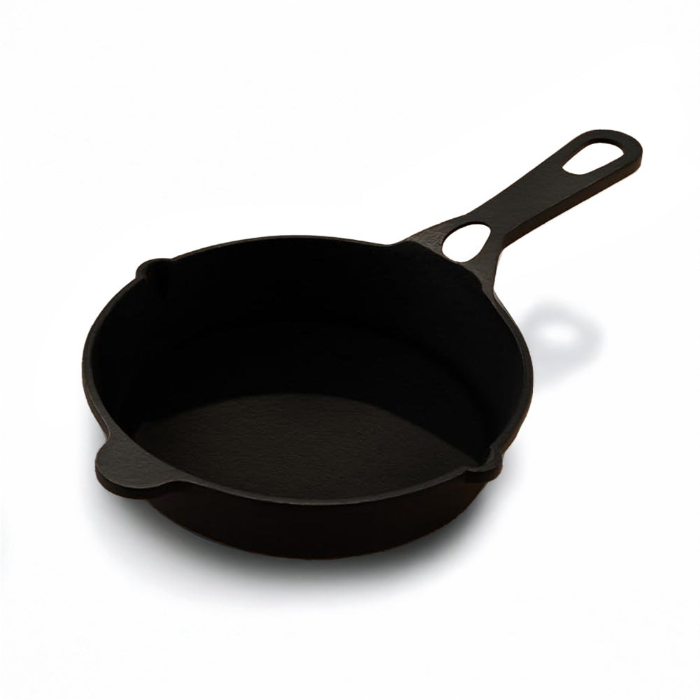 10 inch Cast Iron Fry Pan with Wooden Spatula
