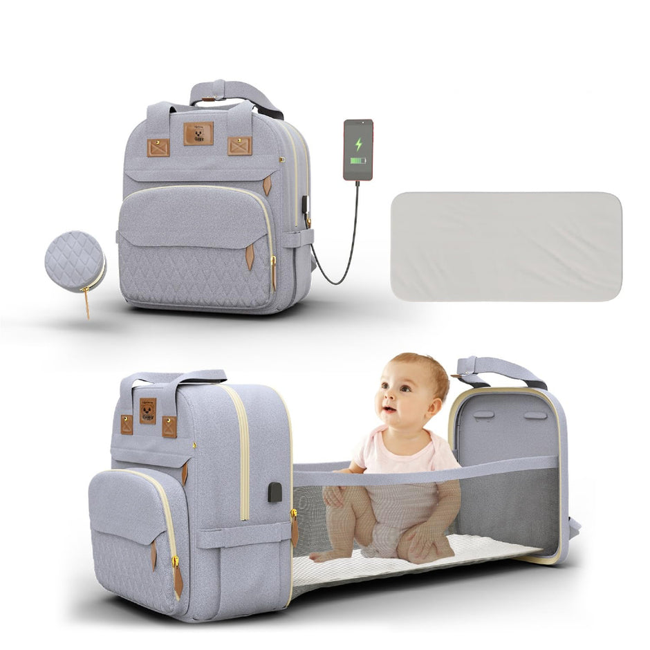 Lifelong Cuppy 7-In-1 Diaper Bag Backpack With Changing Station