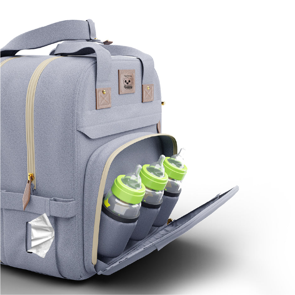 Lifelong Cuppy 7-In-1 Diaper Bag Backpack With Changing Station