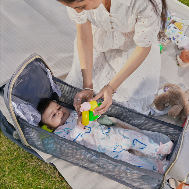 Lifelong Cuppy 7-In-1 Diaper Bag Backpack With Changing Station