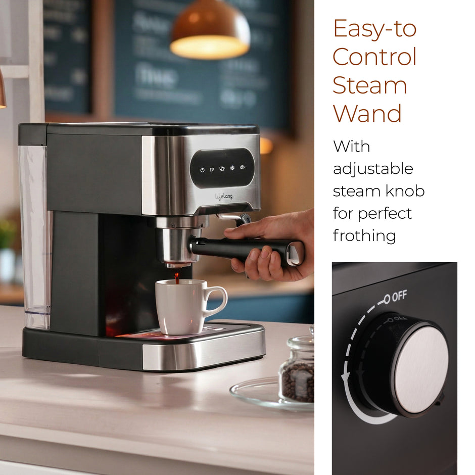 Lifelong 1350 W Digital Espresso Coffee Maker & Cold Brew Coffee Machine