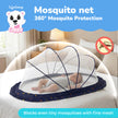 Lifelong Cuppy Foldable Baby Mosquito Net – Bottomless Umbrella Net with Soft Breathable Mesh for Kids 0-2 Years, 90x60x45cm (Blue)