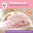 Lifelong Cuppy Foldable Baby Mosquito Net 0-2 Years, Bottomless & Breathable, Portable Umbrella Net – Pink