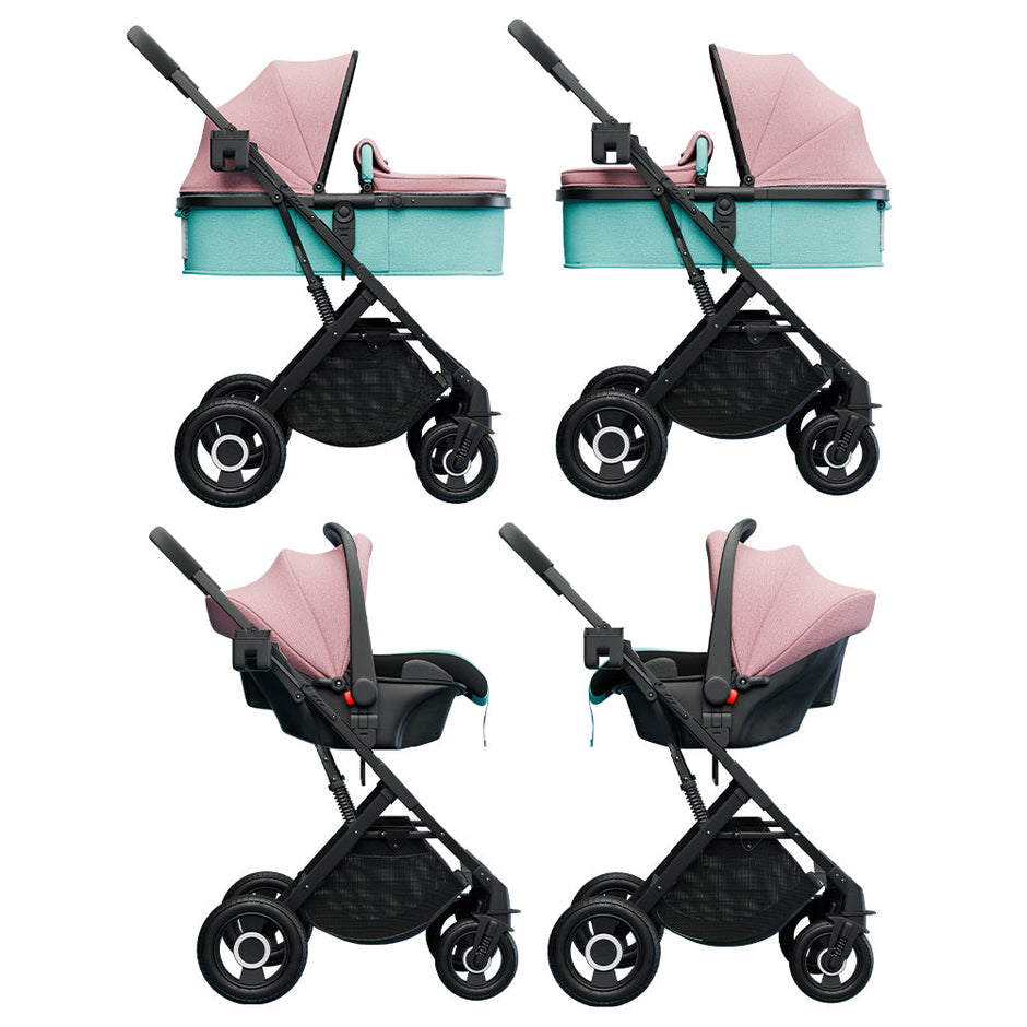 Lifelong Cuppy 5 in 1 Travel System, Stroller, Bassinet, Carry on Bassinet, Car Seat and Carry Cot