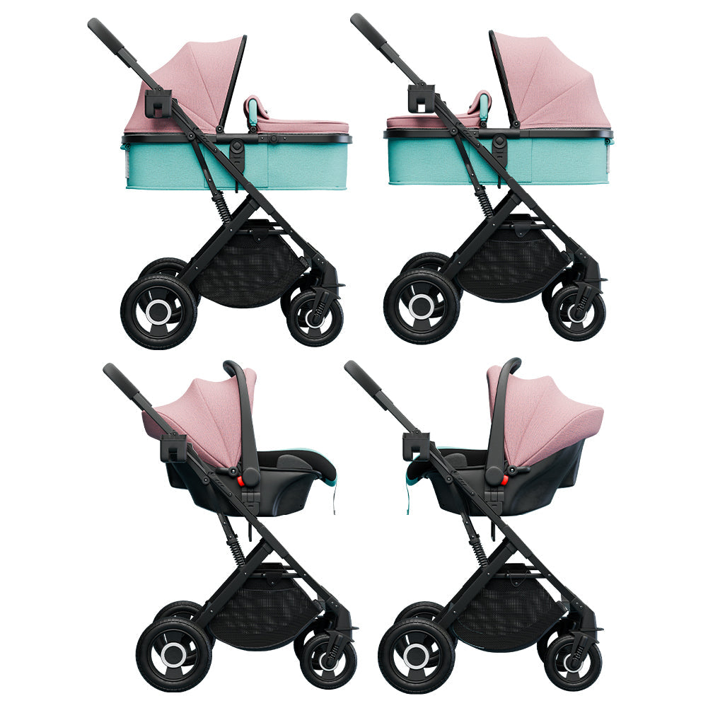 Lifelong Cuppy 5 in 1 Travel System, Stroller, Bassinet, Carry on Bassinet, Car Seat and Carry Cot