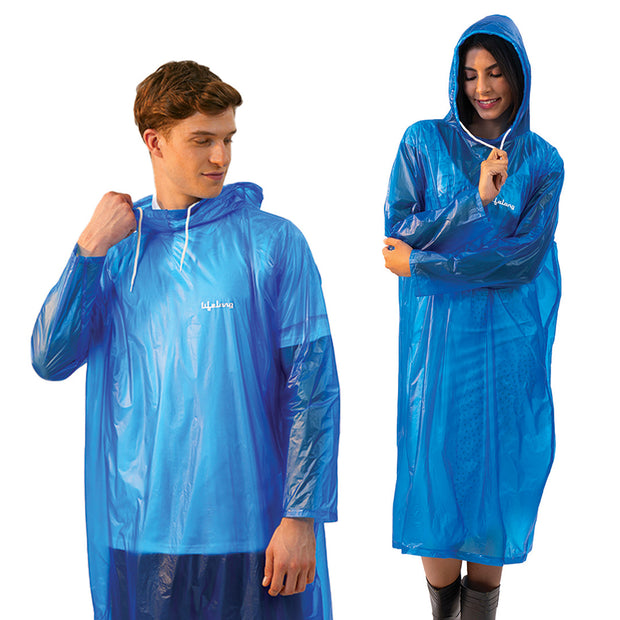 Lifelong Waterproof Unisex Raincoat – Hooded Full Sleeve Outdoor Poncho for Men, Women, Boys & Girls, Lightweight Travel Rainwear (1 Pc)