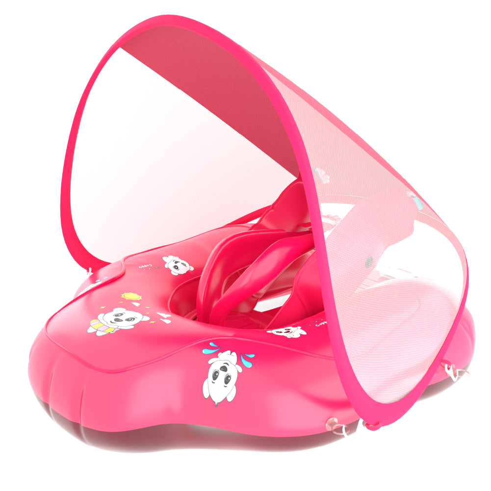 Baby Ruth Inflatable Lifelong Cuppy Baby Inflatable Floating Ring with Canopy - Pink ...