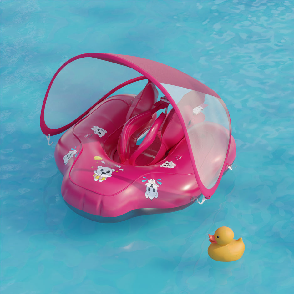 Lifelong Cuppy Baby Inflatable Floating Ring with Canopy - Pink