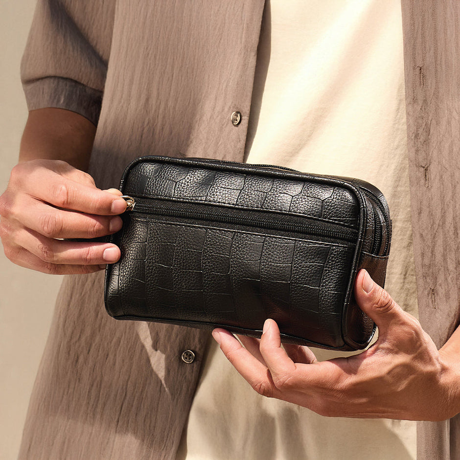 Lifelong Pouch | Shaving Kit & Grooming Travel Toiletry Bag |Black