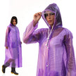 Ladies Polka Dot Designer Raincoat – Waterproof & Lightweight (Purple, M)