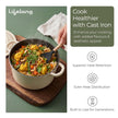 Lifelong Enamel Cast Iron Dutch Oven with Lid (5.6L, 28cm) | Oven, Gas & Induction Compatible | Slow Cooking, Even Heat Distribution, Nontoxic, Durable, Naturally Nonstick, No Stains & Scratch (Ivory)