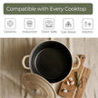Lifelong Enamel Cast Iron Dutch Oven with Lid (5.6L, 28cm) | Oven, Gas & Induction Compatible | Slow Cooking, Even Heat Distribution, Nontoxic, Durable, Naturally Nonstick, No Stains & Scratch (Ivory)