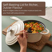 Lifelong Enamel Cast Iron Saucepan with Lid (1.9L, 20cm) | Oven, Gas & InductionŚ Compatible | Slow Cooking, Even Heat Distribution, Non-Toxic, Durable, Naturally Nonstick, No Stains or Scratch(Ivory)