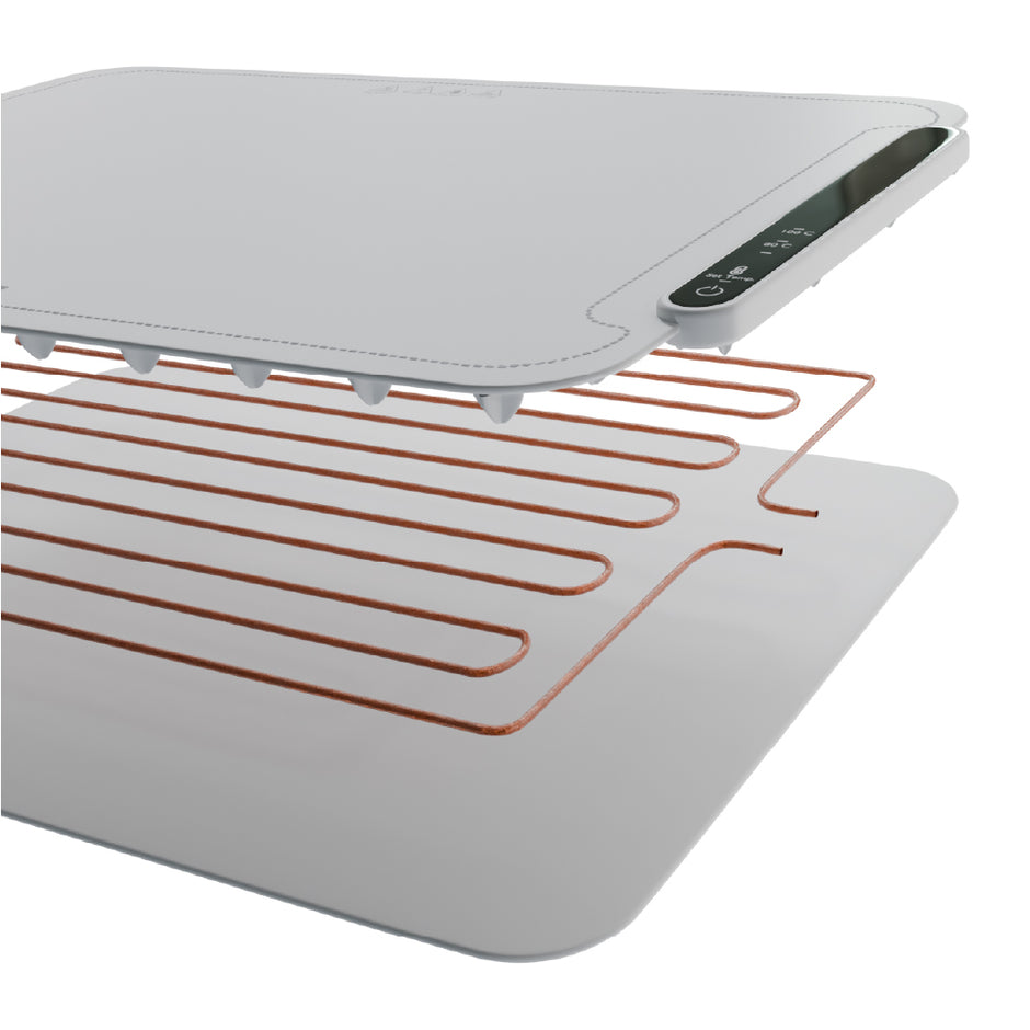 Electric Food Warmer - 250 W | Roll Up Silicon Heating Mat | Adjustable Temperature Control with Touch | Even Warming Tray for Dining, Parties & Events | Auto Shut-Off