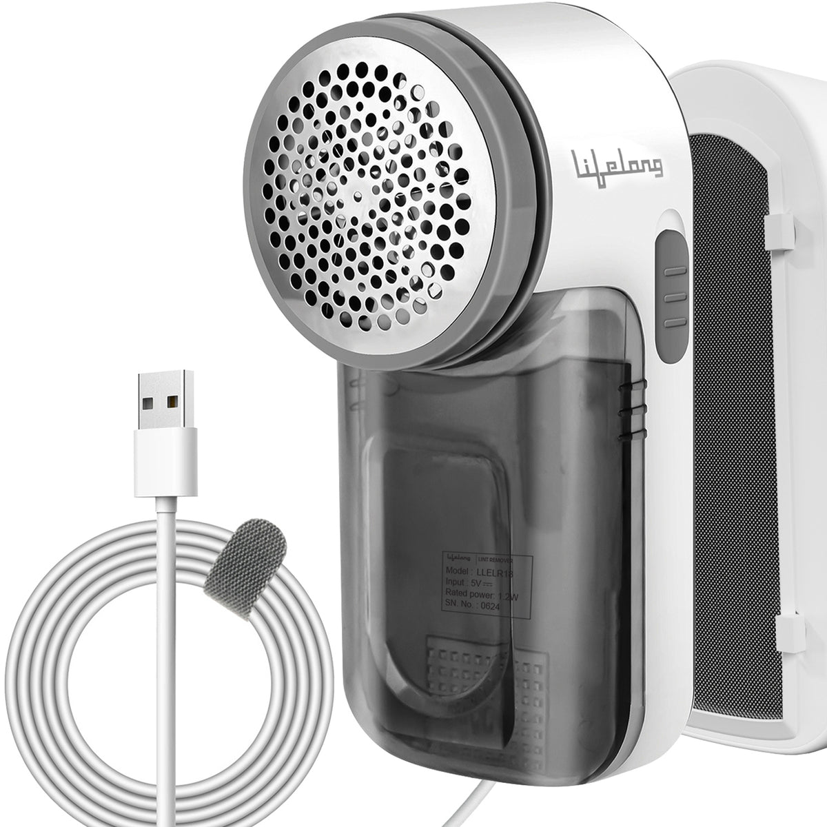 Lifelong 2-in-1 Lint Remover with Brush, 9000 RPM Fabric Shaver – AA Battery