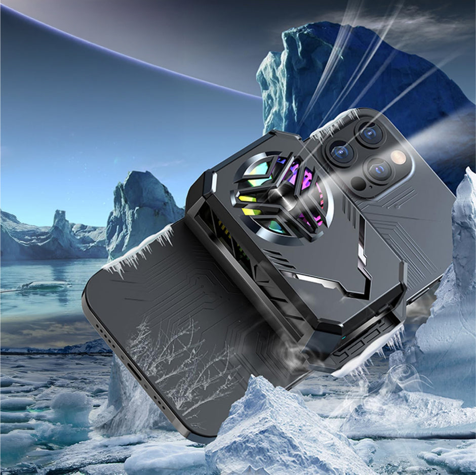Rechargeable Phone Cooler for Gaming | Powerful Semiconductor Technology | Durable Battery | Additional Clip For iPhone & Android | Instant Cooling Fan for Mobile | Wireless | RGB Light