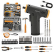 Lifelong Rechargeable Screwdriver Tool Kit Set | Drill Bits for Home Use 87 Pcs | Heavy Duty Cordless Portable Tool Box | Socket, Wrench, Claw Hammer, Plier, Measuring Tape, Magnetizer/Demagnetizer