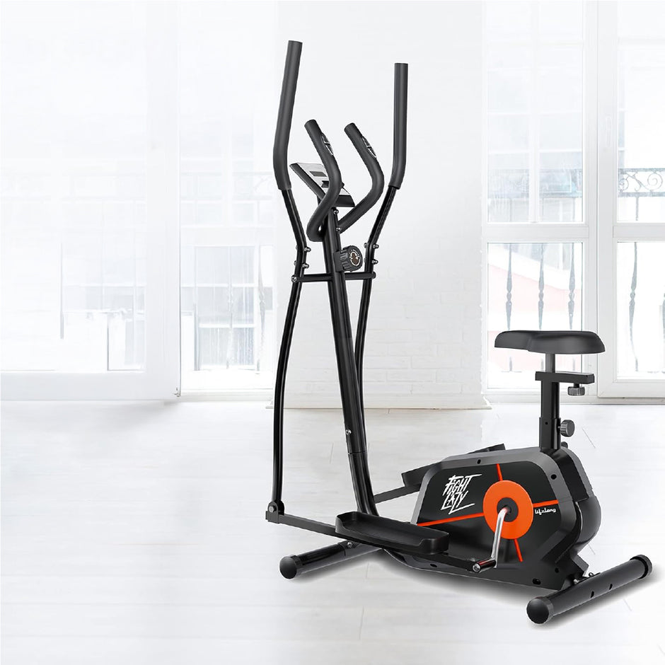 Lifelong Elliptical Cross Trainer Bike with LCD, Seat & Resistance Control
