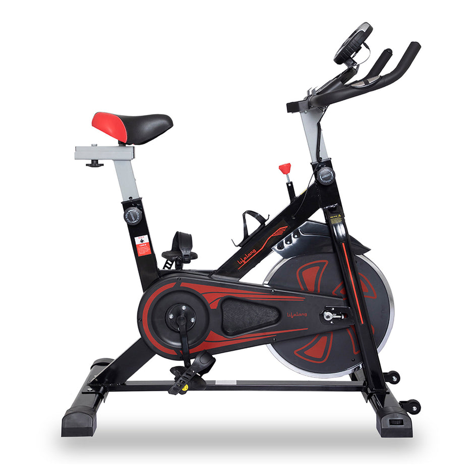 Fit Pro Spin Fitness Bike with 6Kg Flywheel, Adjustable Resistance, LCD Monitor and Heart Rate Sensor