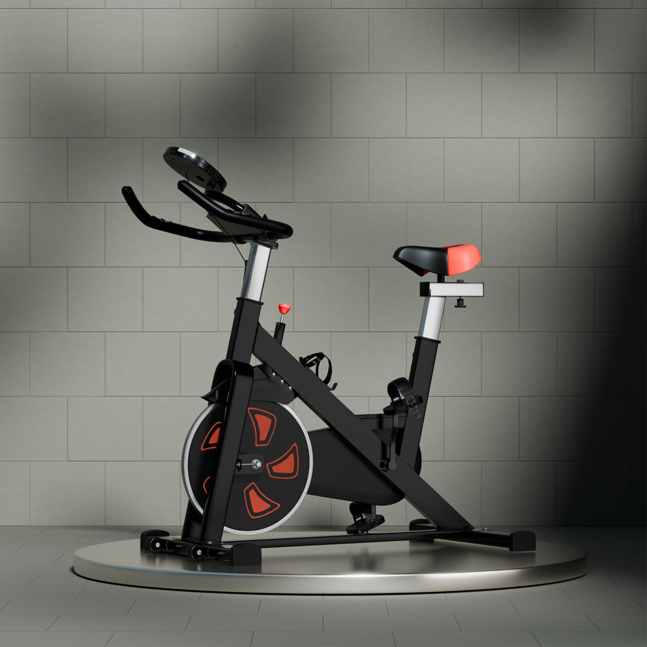 8 kg Flywheel Spin Bike | 7-Level Resistance | LED Monitor & Heart-Rate Sensor | 120 kg Capacity