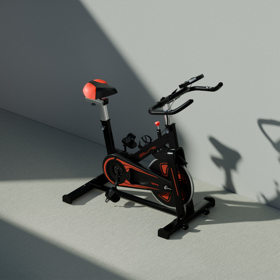 8 kg Flywheel Spin Bike | 7-Level Resistance | LED Monitor & Heart-Rate Sensor | 120 kg Capacity