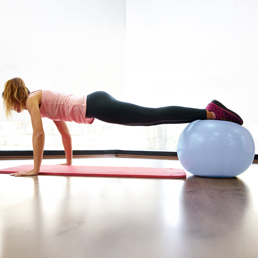 Lifelong LLFAGB55BL Gym Ball for Exercise Anti Burst Exercise Ball with Foot Pump for Workout Yoga Ball for Women and Men, Black