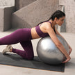 Lifelong LLFAGB55G Gym Ball for Exercise Anti Burst Exercise Ball with Foot Pump for Workout Yoga Ball for Women and Men, Grey