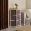Lifelong 3-Drawer Fabric Storage Organizer – Wooden Frame, Multipurpose Shelf for Home & Office Use