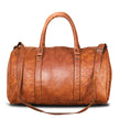 Lifelong Leatherette Duffle Bag for Travel for Men and Women - Tan