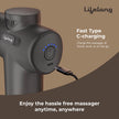 Lifelong Percussion Massage Gun for Pain Relief, Deep Tissue, 6 Speeds & 7 Massage Heads, Cordless, Quiet Operation for Neck, Shoulders, Back, Arms, Legs & Feet