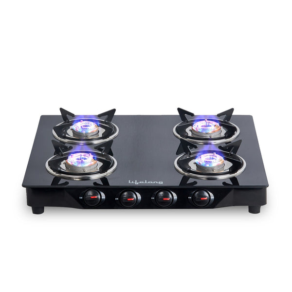 4-Burner Glass Top Gas Stove